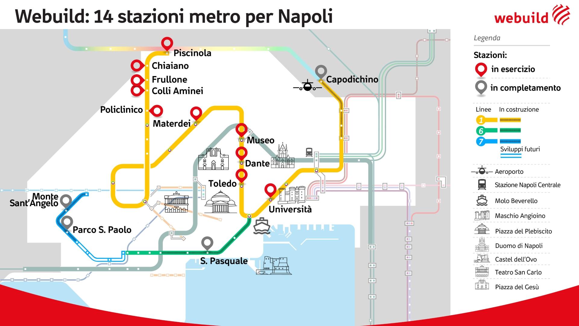 Webuild: 14 stazioni metro per Napoli
